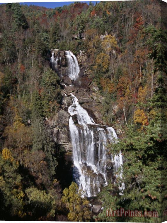 Raymond Gehman Scenic Whitewater Falls in Autumn Stretched Canvas Print / Canvas Art