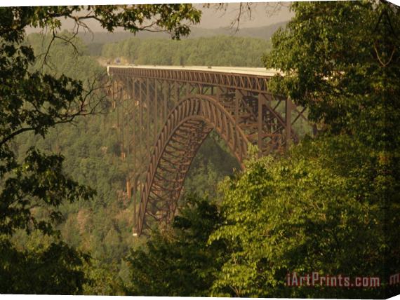 Raymond Gehman View of The New River Gorge Bridge From One Side Stretched Canvas Painting / Canvas Art