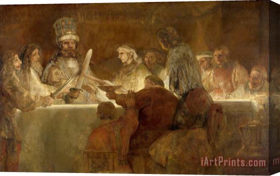 Rembrandt Harmensz van Rijn The Conspiracy of The Batavians Under Claudius Civilis Stretched Canvas Print / Canvas Art