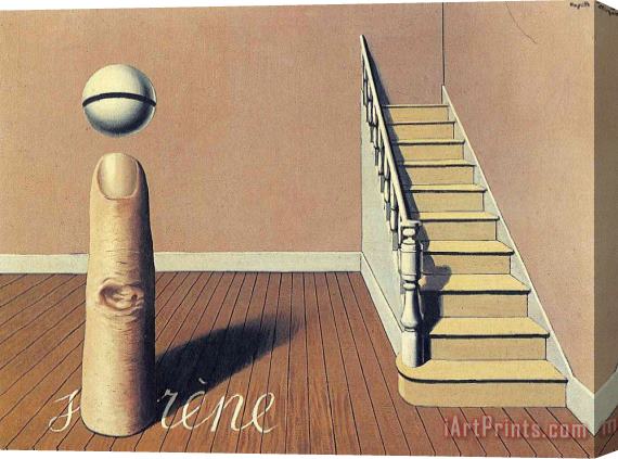 rene magritte Forbidden Literature The Use of The Word 1936 Stretched Canvas Print / Canvas Art