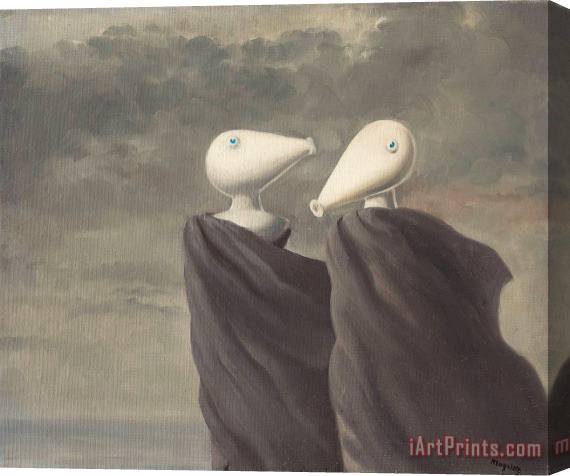 rene magritte Le Colloque Sentimental Stretched Canvas Print / Canvas Art