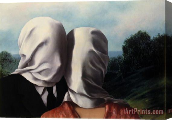 rene magritte Les Amants Lovers Stretched Canvas Painting / Canvas Art