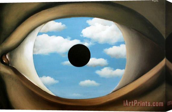rene magritte The False Mirror Stretched Canvas Print / Canvas Art