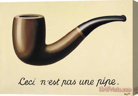 rene magritte The Treachery of Images This Is Not a Pipe 1948 Stretched Canvas Painting / Canvas Art
