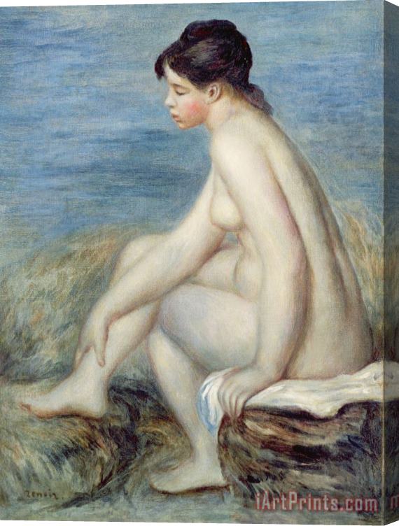 Renoir Seated Bather Stretched Canvas Painting / Canvas Art