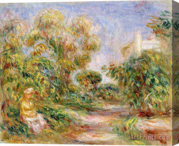 Renoir Woman in a Landscape Stretched Canvas Print / Canvas Art