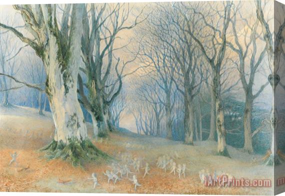 Richard Doyle Fairies and Squirrels Stretched Canvas Painting / Canvas Art