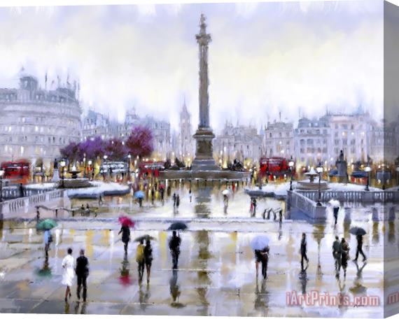 Richard Macneil Trafalgar Square Stretched Canvas Print / Canvas Art