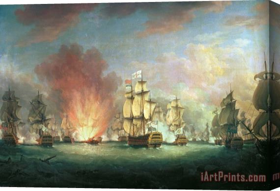 Richard Paton The Moonlight Battle Stretched Canvas Painting / Canvas Art