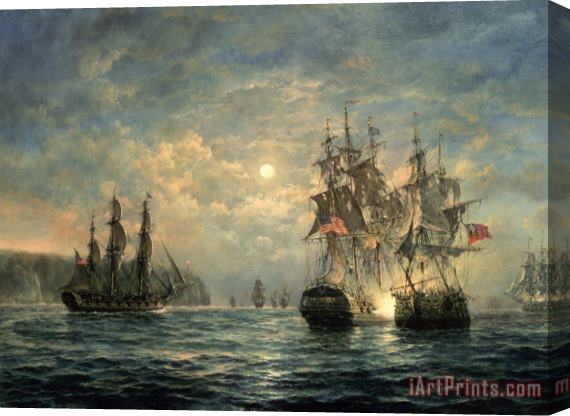 Richard Willis Engagement Between the 'Bonhomme Richard' and the ' Serapis' off Flamborough Head Stretched Canvas Painting / Canvas Art