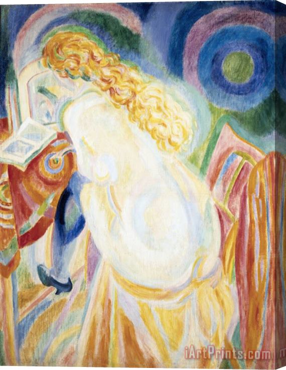 Robert Delaunay Femme Nue Lisant (female Nude Reading) Stretched Canvas Print / Canvas Art