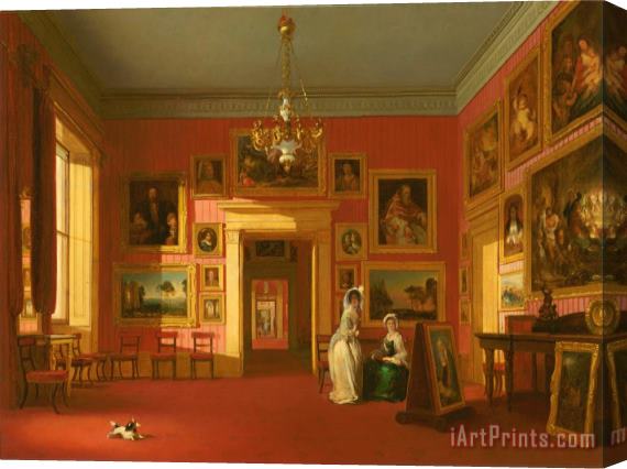 Robert Huskisson Lord Northwick's Picture Gallery at Thirlestaine House Stretched Canvas Print / Canvas Art