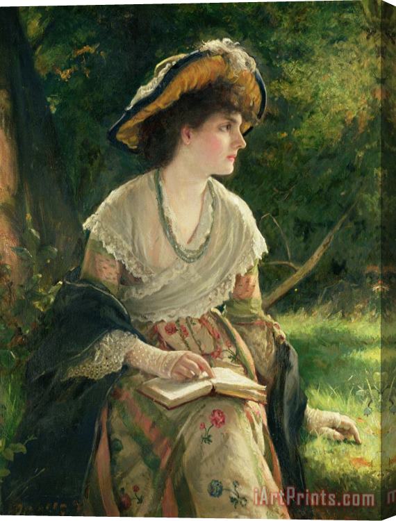 Robert James Gordon Woman Reading Stretched Canvas Print / Canvas Art