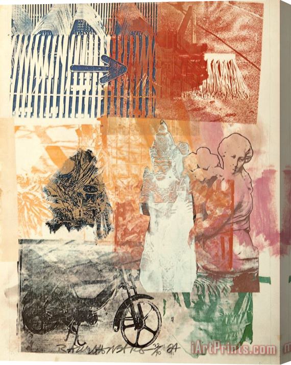 Robert Rauschenberg Untitled (arrow), 1984 Stretched Canvas Painting / Canvas Art