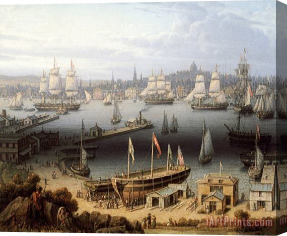 Robert Salmon Boston Harbor Stretched Canvas Painting / Canvas Art