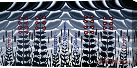 Roger Brown Celebration of The Uncultivated a Garden of The Wild Stretched Canvas Print / Canvas Art