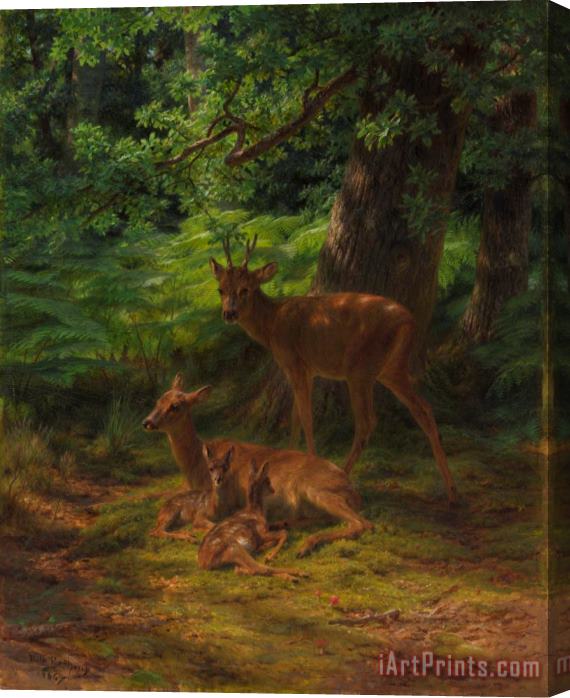 Rosa Bonheur Deer in Repose Stretched Canvas Painting / Canvas Art