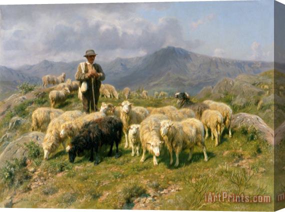 Rosa Bonheur Shepherd of the Pyrenees Stretched Canvas Painting / Canvas Art