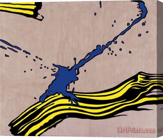 Roy Lichtenstein Brushstroke with Spatter 1966 Stretched Canvas Painting / Canvas Art