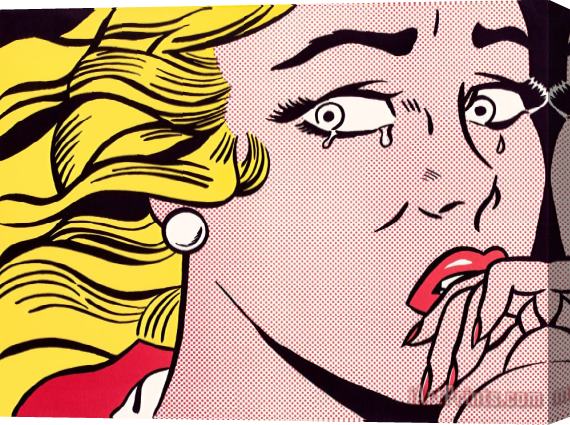 Roy Lichtenstein Crying Girl C 1963 Stretched Canvas Painting / Canvas Art