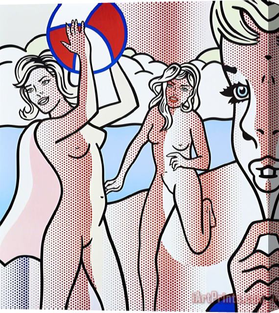Roy Lichtenstein Drowning Girl, Nudes with Beachball, 2013 Stretched Canvas Print / Canvas Art