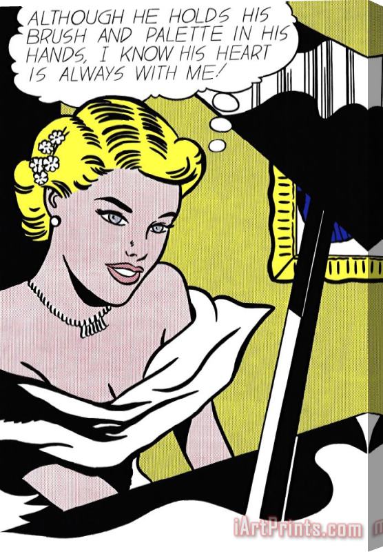 Roy Lichtenstein Girl at The Piano, 1994 Stretched Canvas Print / Canvas Art
