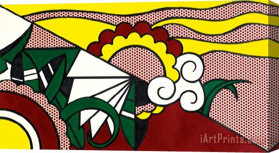Roy Lichtenstein Leda And The Swan (study) Stretched Canvas Print / Canvas Art
