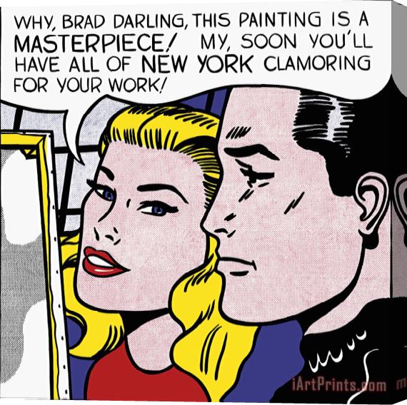 Roy Lichtenstein Masterpiece 1962 Stretched Canvas Painting / Canvas Art