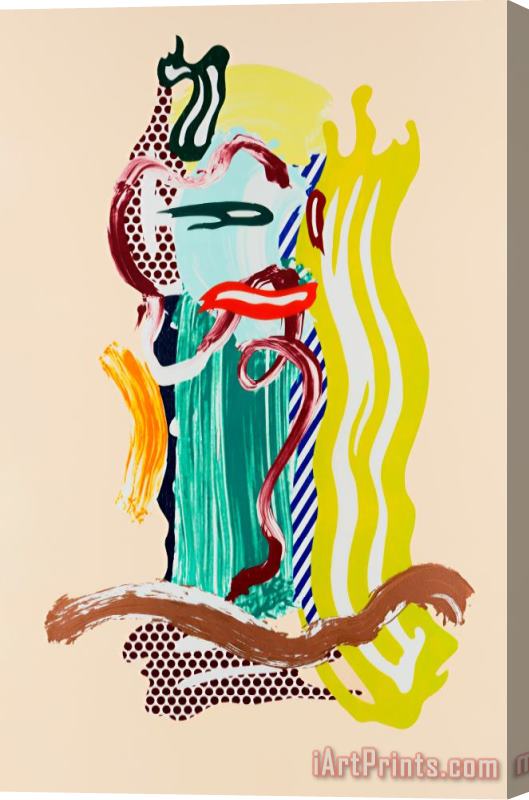 Roy Lichtenstein Portrait, From Brushstroke Figures Series, 1989 Stretched Canvas Painting / Canvas Art