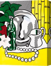 Death And Life Canvas Prints - Still Life with Figurine (from The Six Still Lifes Series), 1974 by Roy Lichtenstein