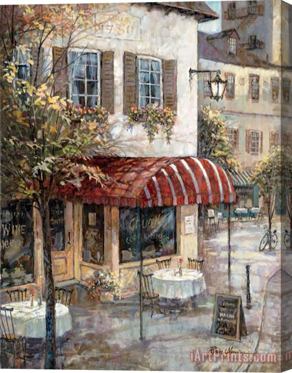 Ruane Manning Coffee House Ambiance Stretched Canvas Painting / Canvas Art