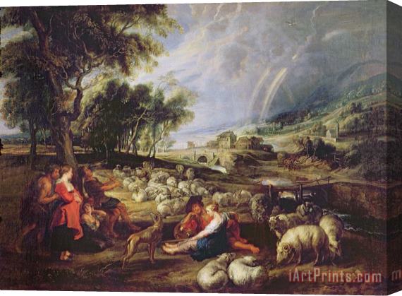 Rubens Landscape with a Rainbow Stretched Canvas Print / Canvas Art