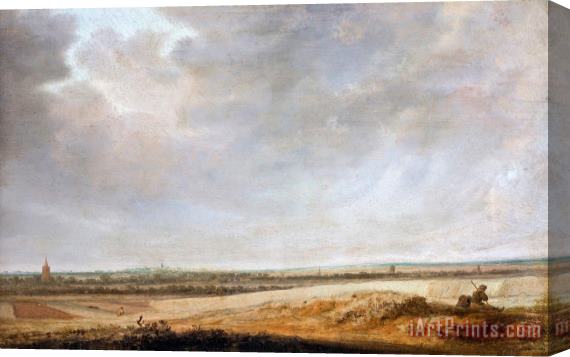 Salomon van Ruysdael Landscape with Cornfields Stretched Canvas Painting / Canvas Art