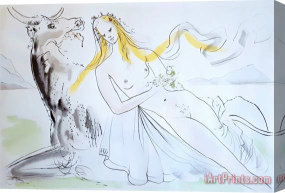 Salvador Dali Le Viol D'europe (the Rape of Europa), 1971 Stretched Canvas Painting / Canvas Art