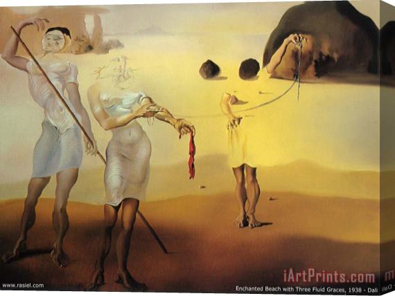 Salvador Dali The Enchanted Beach Stretched Canvas Print / Canvas Art