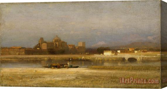 Samuel Colman On The Viga, Outskirts of The City of Mexico Stretched Canvas Painting / Canvas Art