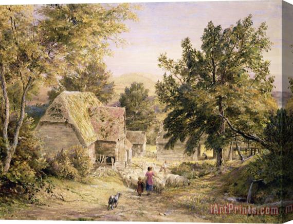 Samuel Palmer A Farmyard near Princes Risborough Stretched Canvas Painting / Canvas Art