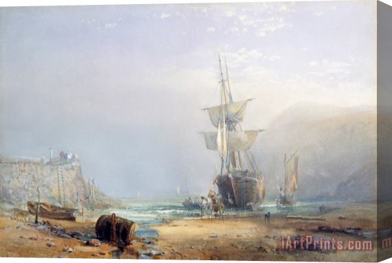 Samuel Phillips Jackson A Hazy Morning on the Coast of Devon Stretched Canvas Painting / Canvas Art