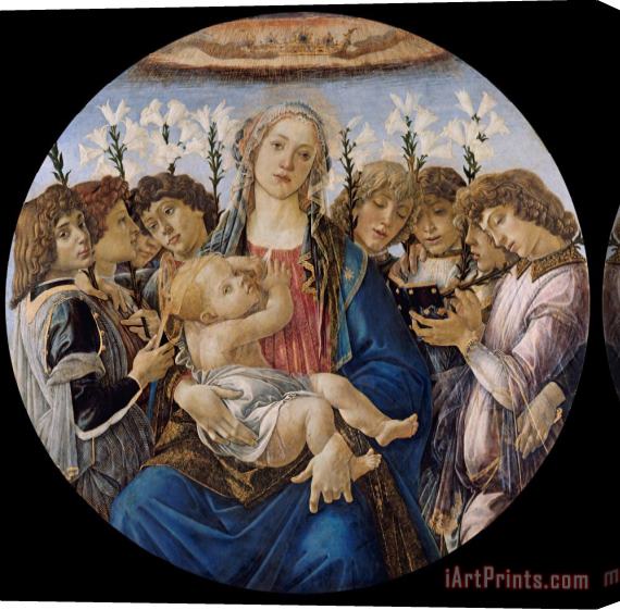 Sandro Botticelli Mary with The Child And Singing Angels Stretched Canvas Print / Canvas Art