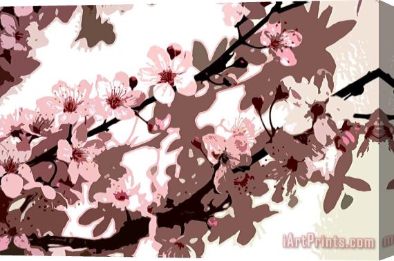 Sarah O Toole Japanese Blossom Stretched Canvas Painting / Canvas Art