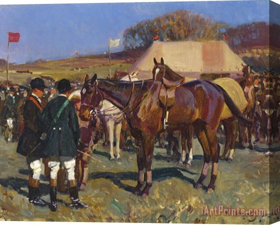Sir Alfred James Munnings Point to Point, 1906 Stretched Canvas Painting / Canvas Art