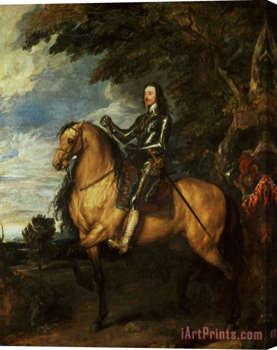 Sir Anthony van Dyck Equestrian Portrait of Charles I Stretched Canvas Print / Canvas Art