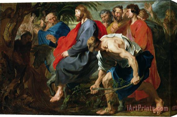 Sir Anthony van Dyke Entry of Christ into Jerusalem Stretched Canvas Painting / Canvas Art