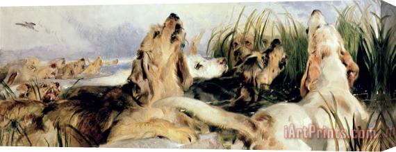 Sir Edwin Landseer Otter Hounds Stretched Canvas Print / Canvas Art