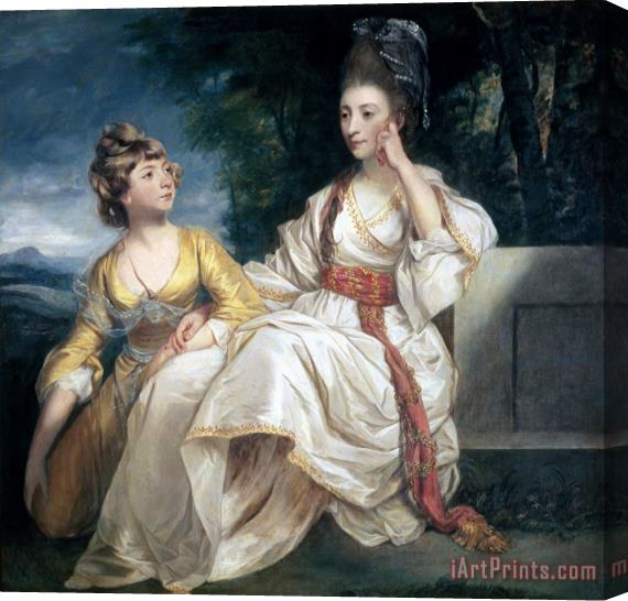 Sir Joshua Reynolds Mrs Thrale and her Daughter Hester Stretched Canvas Painting / Canvas Art