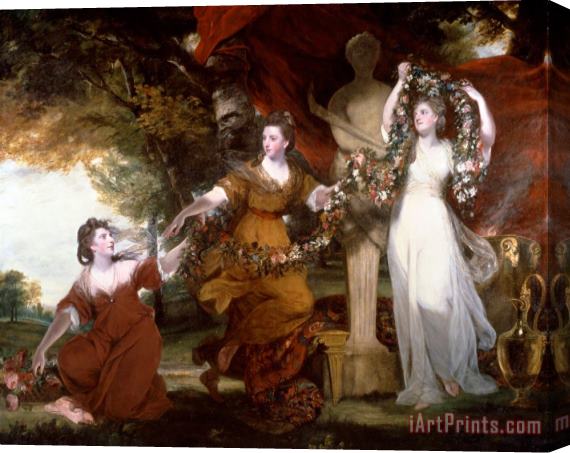 Sir Joshua Reynolds Three Ladies Adorning a Term of Hymen Stretched Canvas Painting / Canvas Art