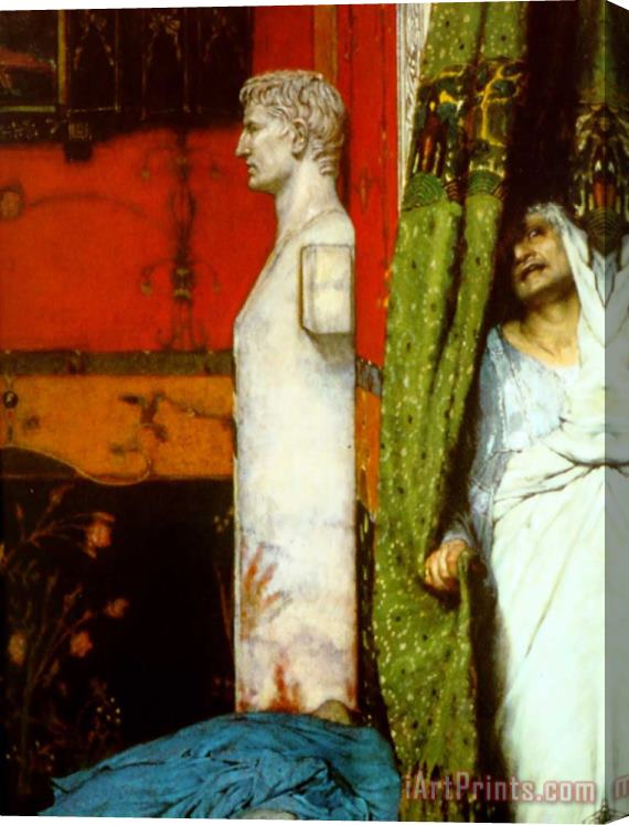 Sir Lawrence Alma-Tadema A Roman Emperor Ad41 Detail II Stretched Canvas Print / Canvas Art