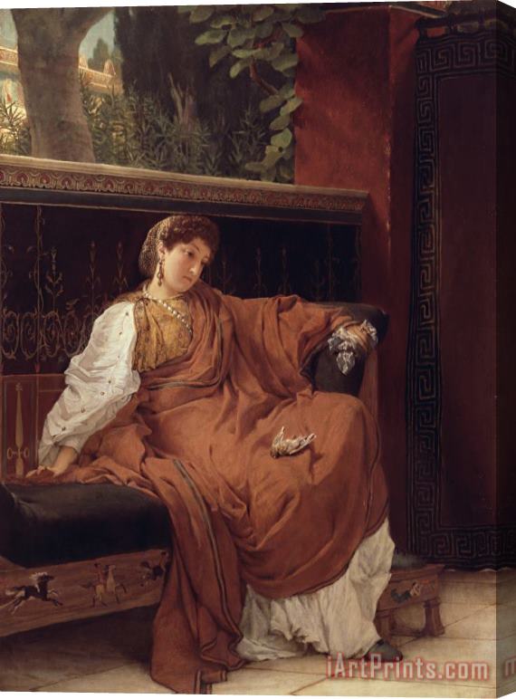 Sir Lawrence Alma-Tadema Lesbia Weeping over a Sparrow Stretched Canvas Print / Canvas Art