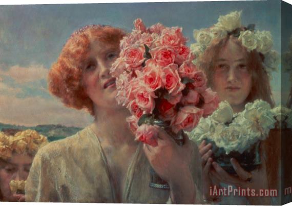 Sir Lawrence Alma-Tadema Summer Offering Stretched Canvas Print / Canvas Art