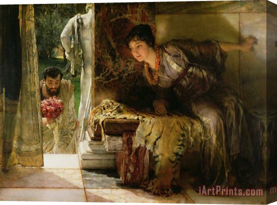 Sir Lawrence Alma-Tadema Welcome Footsteps Stretched Canvas Painting / Canvas Art